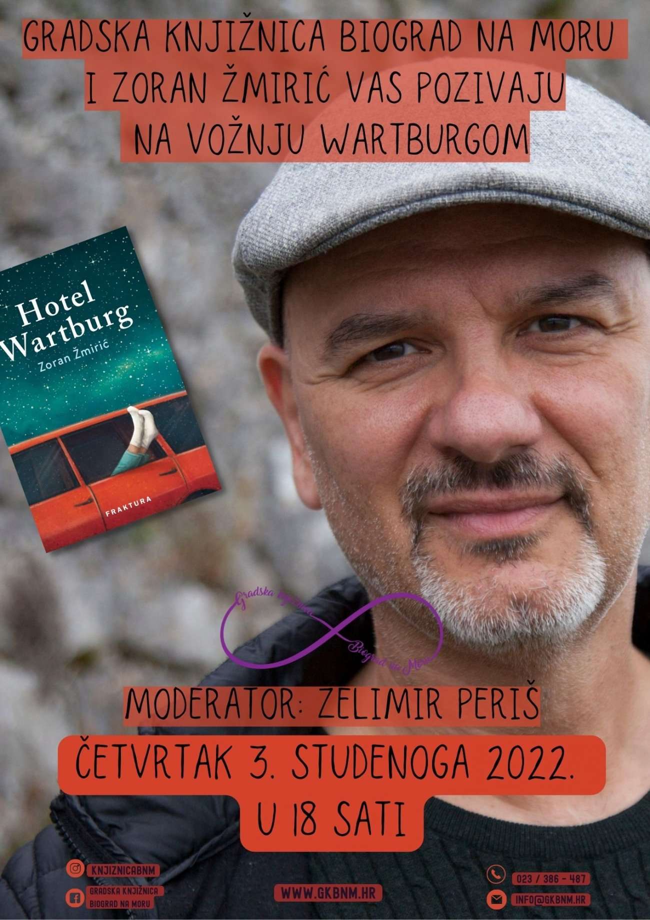 Književna večer sa Zoranom Žmirićem i promociju romana "Hotel Wartburg"