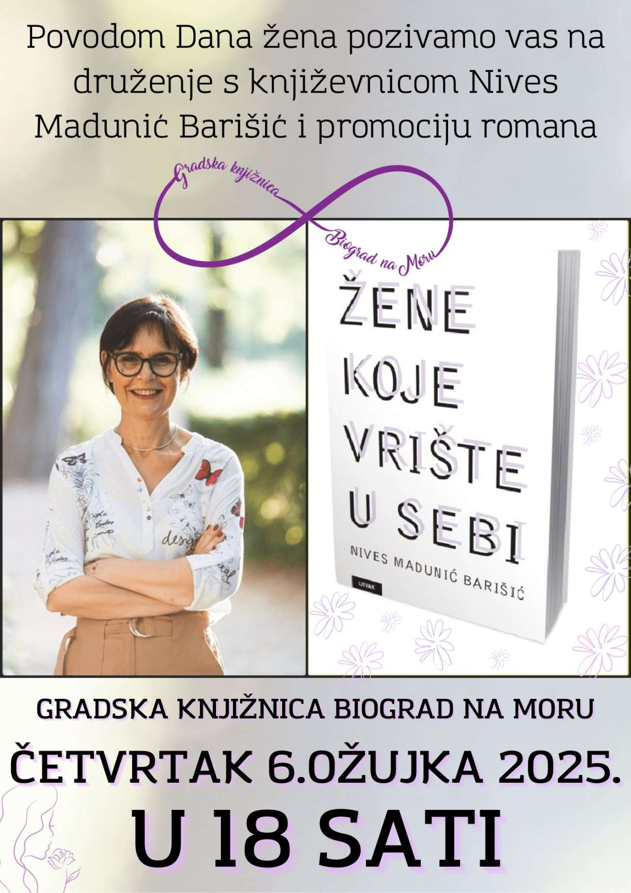 Književna večer s Nives Madunić Barišić povodom Dana žena