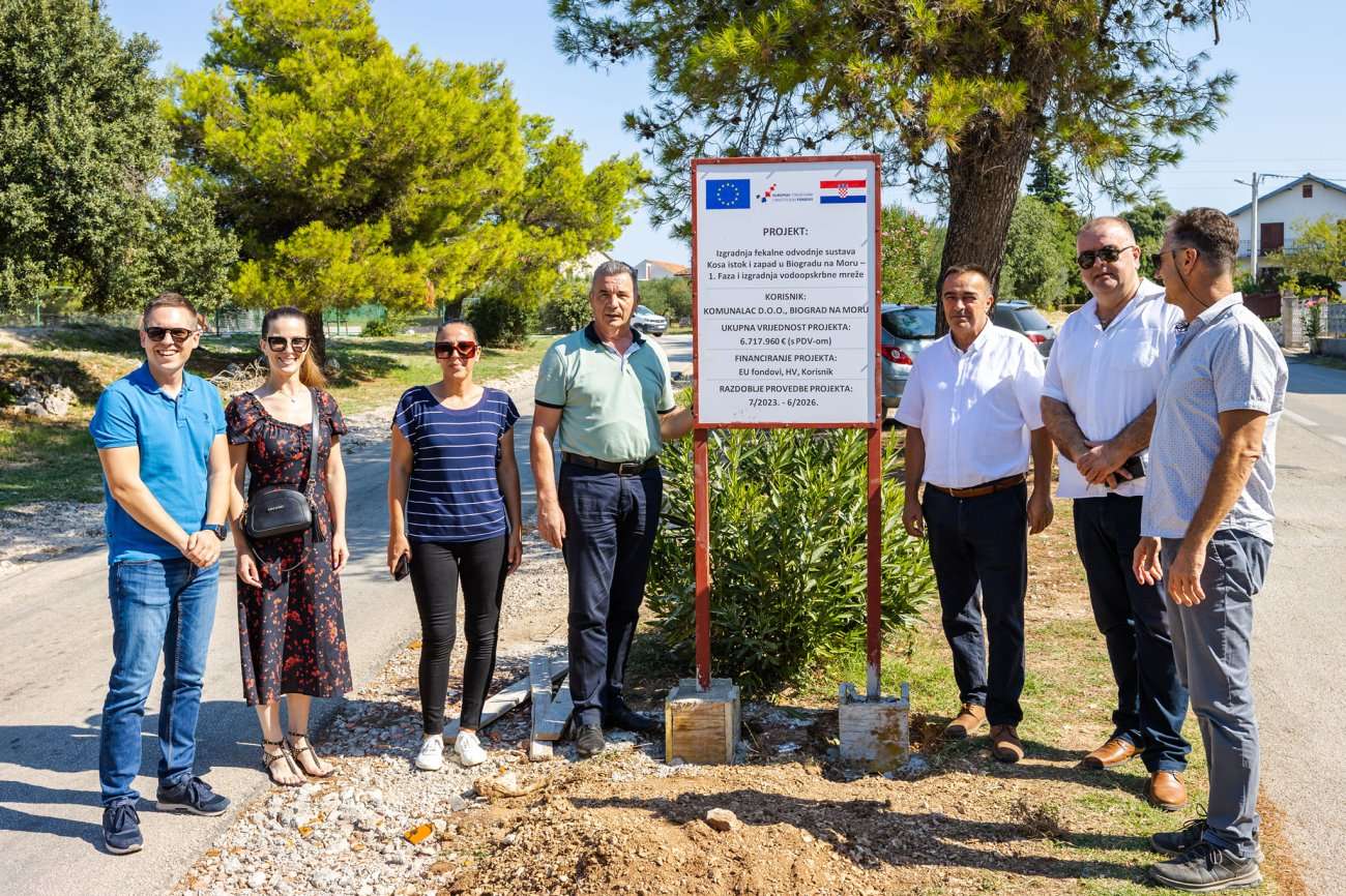 Komunalac d.o.o. Biograd na Moru obišao radove projekta "Kosa istok-zapad" u iznosu od 6,8 milijuna eura na području Grada Biograda na Moru