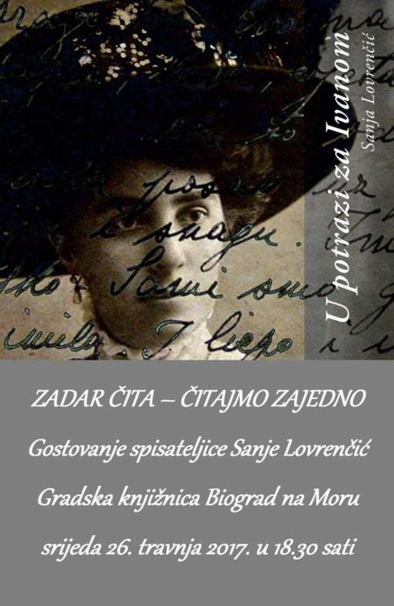 Pozivamo Vas na književno događanje u srijedu 26. travnja 2017. u 18:30 sati
