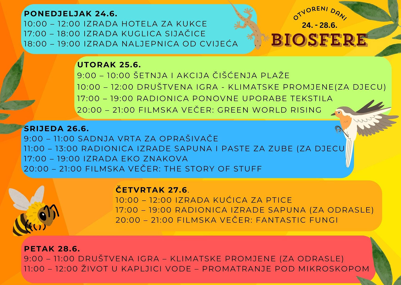otvoreni dani centra biosfera biograd za prvi tjedan ljetnih praznika 02