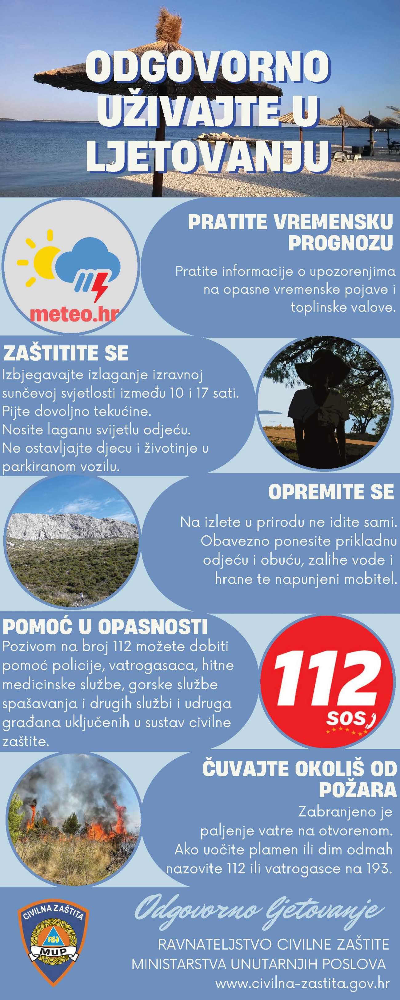 LETAK: ODGOVORNO UŽIVAJTE U LJETOVANJU