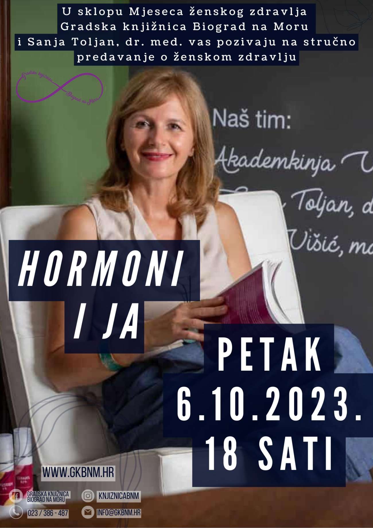 Mjesec ženskog zdravlja u Gradskoj knjižnici Biograd na Moru