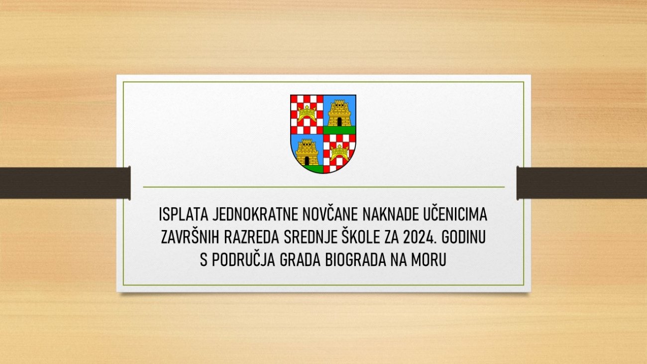 Isplata jednokratne naknade učenicima završnih razreda Srednje škole radi bolje motivacije za učenjem i redovitim izvršavanjem školskih obaveza u 2024. godini