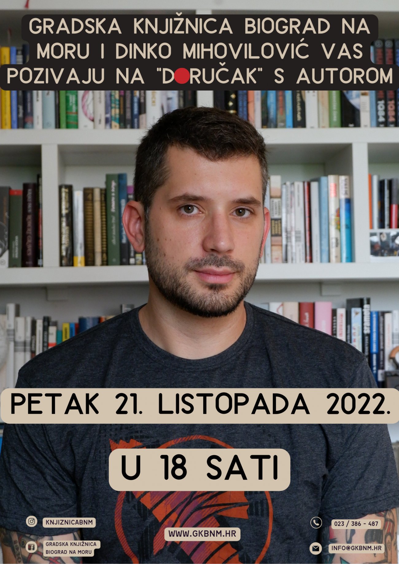 Književna večer s autorom Dinkom Mihovilevićem u Gradskoj knjižnici Biograd